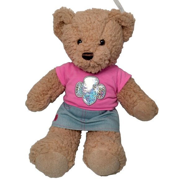 Build-A-Bear Workshop Other - Build A Bear Workshop Bear Girl Scouts Trefoil T Shirt Denim Jean Skirt Set